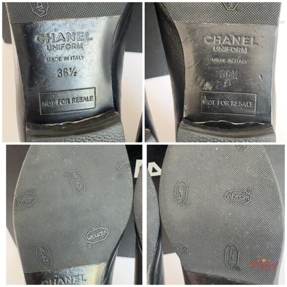 Authentic CHANEL Uniform Leather Ballet Flats 36.5/6.5 - Picture 4 of 10